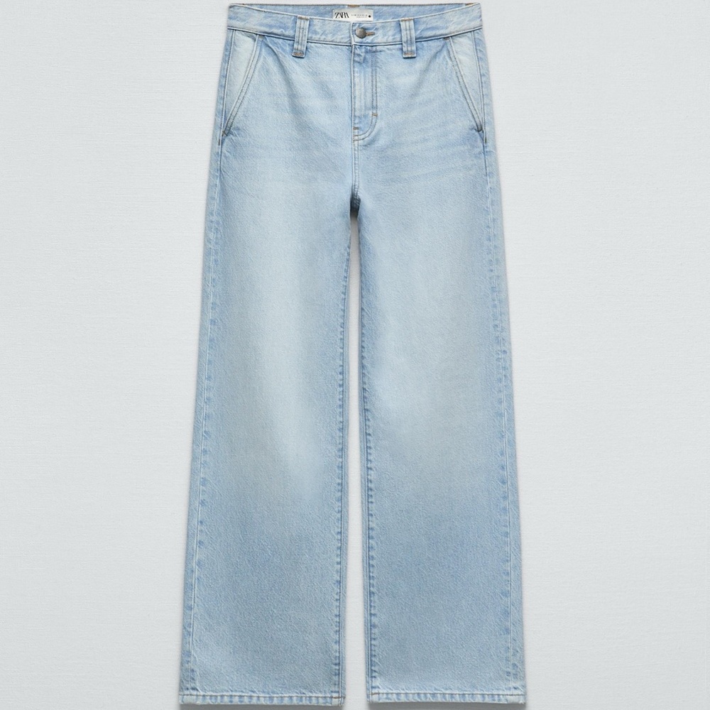 Zara ZW Denim Chino Pants 7513/056 size 6 - Picture 7 of 10